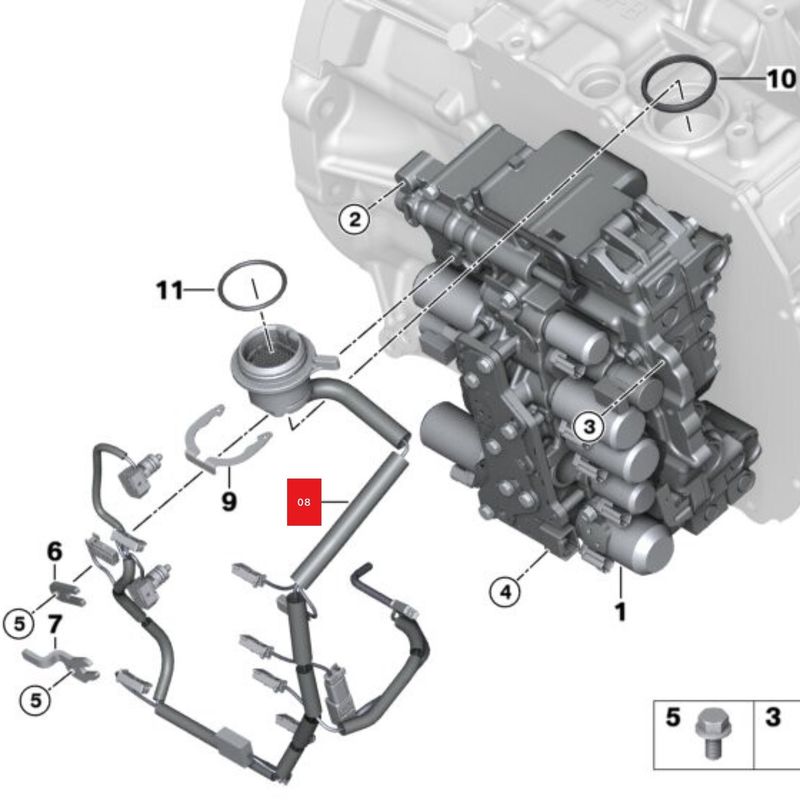 গিয়ারবক্স বিচ্ছিন্নকরণ থেকে BMW MINI GA6F21AW TF-72SC এর জন্য সাশ্রয়ী মূল্যের ব্যবহৃত ওয়্যারিং হারনেস